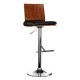 Rogano Walnut Square Back Bar Chair - Black