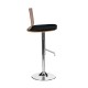 Rogano Walnut Square Back Bar Chair - Black