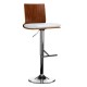 Rogano Walnut Square Back Bar Chair - Soft White