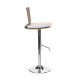 Rogano Walnut Square Back Bar Chair - Soft White