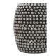 Moura Silver Finish Beaded Stool