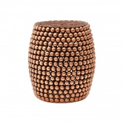 Moura Copper Finish Beaded Stool