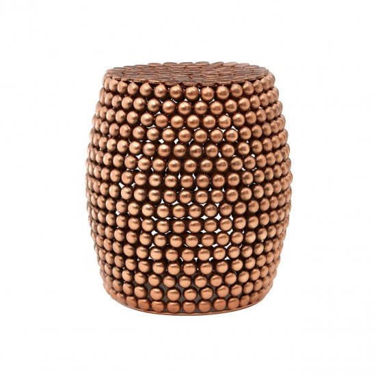 Moura Copper Finish Beaded Stool