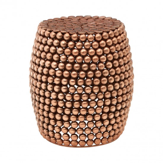 Moura Copper Finish Beaded Stool