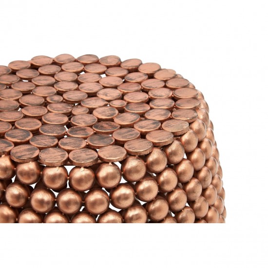 Moura Copper Finish Beaded Stool