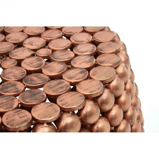 Moura Copper Finish Beaded Stool