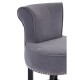 Beaumont Grey Velvet And Silver Stud Bar Chair