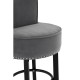 Beaumont Grey Velvet And Silver Stud Bar Chair