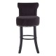 Beaumont Black Velvet And Silver Stud Bar Chair