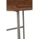Shoreditch Brown Leather Industrial Bar Stool 