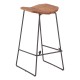 Shoreditch Wood And Black Metal Bar Stool