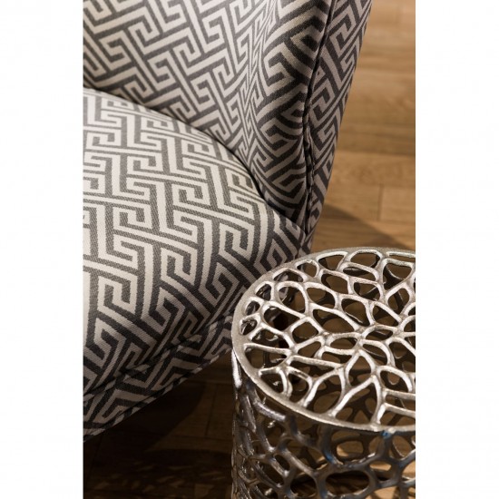 Moura Silver Finish Stools - Tables