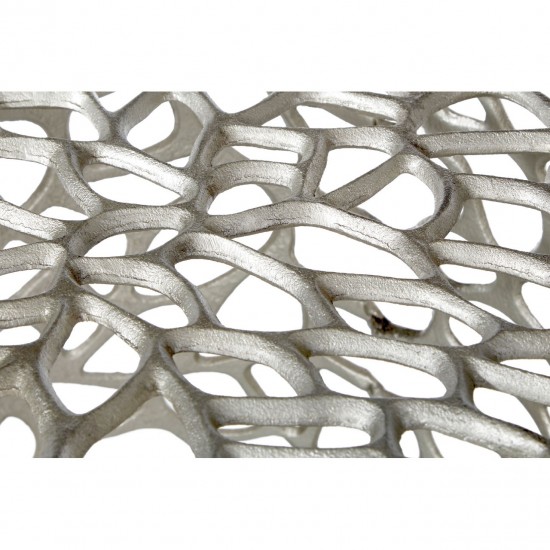 Moura Silver Finish Stools - Tables