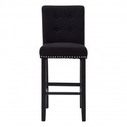 Beaumont Black Button Back Bar Chair