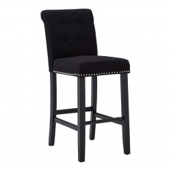 Beaumont Black Button Back Bar Chair