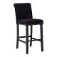 Beaumont Black Button Back Bar Chair