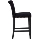 Beaumont Black Button Back Bar Chair