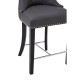 Beaumont Grey Faux Leather Button Bar Chair