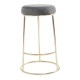 Lexington Grey Velvet Bar Stool