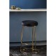 Lexington Black Velvet Bar Stool