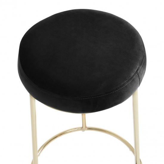 Lexington Black Velvet Bar Stool
