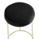 Lexington Black Velvet Bar Stool