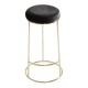 Lexington Tall Black Velvet Bar Stool