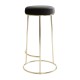 Lexington Tall Black Velvet Bar Stool