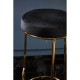 Lexington Tall Black Velvet Bar Stool