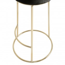 Lexington Tall Black Velvet Bar Stool