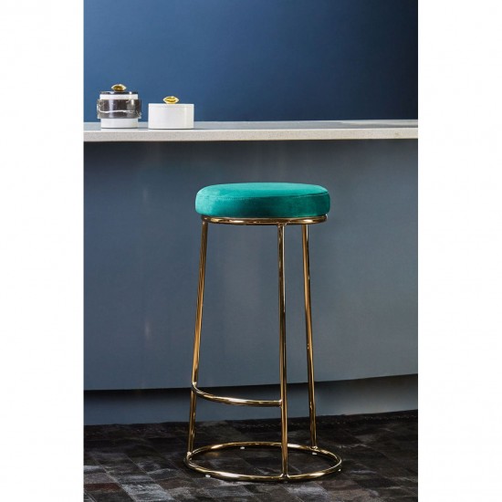 Lexington Tall Green Velvet Bar Stool