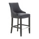 Beaumont Tall Black Faux Leather Bar Chair