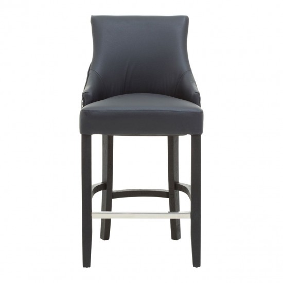 Beaumont Tall Black Faux Leather Bar Chair