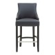 Beaumont Tall Black Faux Leather Bar Chair