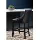 Beaumont Tall Black Faux Leather Bar Chair