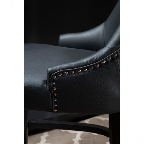 Beaumont Tall Black Faux Leather Bar Chair
