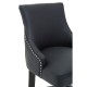 Beaumont Tall Black Faux Leather Bar Chair