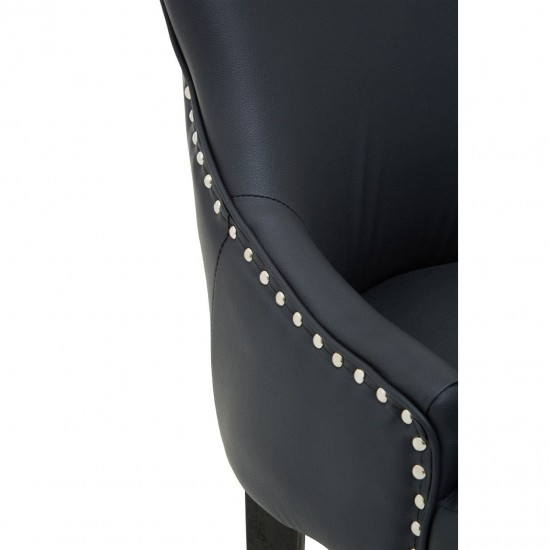 Beaumont Tall Black Faux Leather Bar Chair