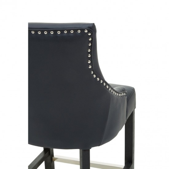 Beaumont Tall Black Faux Leather Bar Chair