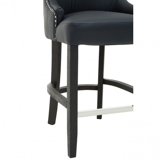 Beaumont Tall Black Faux Leather Bar Chair