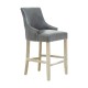 Beaumont Tall Grey Faux Leather Bar Chair