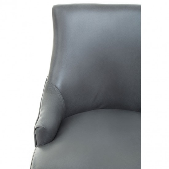 Beaumont Tall Grey Faux Leather Bar Chair