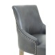 Beaumont Tall Grey Faux Leather Bar Chair