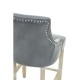 Beaumont Tall Grey Faux Leather Bar Chair
