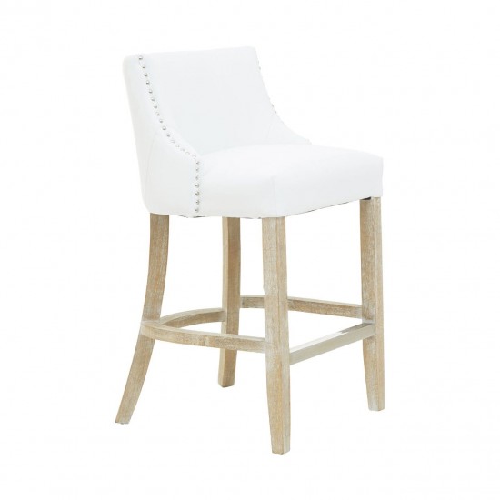 Beaumont Ivory Faux Leather Bar Chair