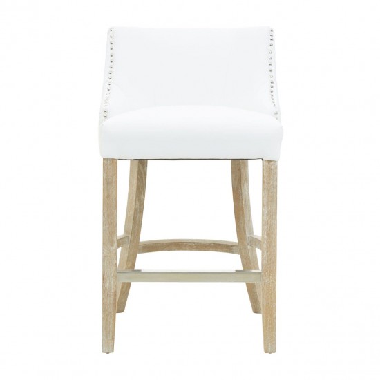 Beaumont Ivory Faux Leather Bar Chair
