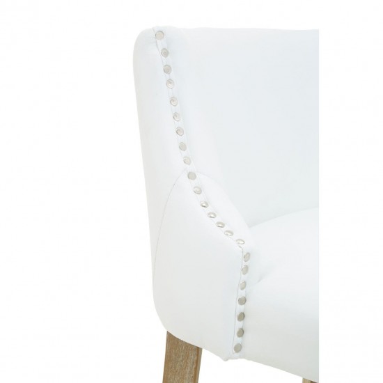 Beaumont Ivory Faux Leather Bar Chair