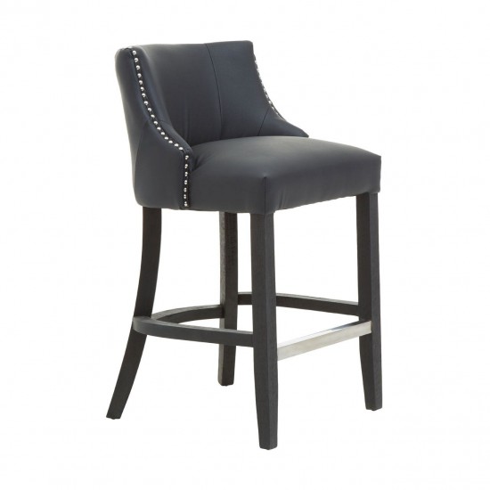 Beaumont Black Faux Leather Bar Chair