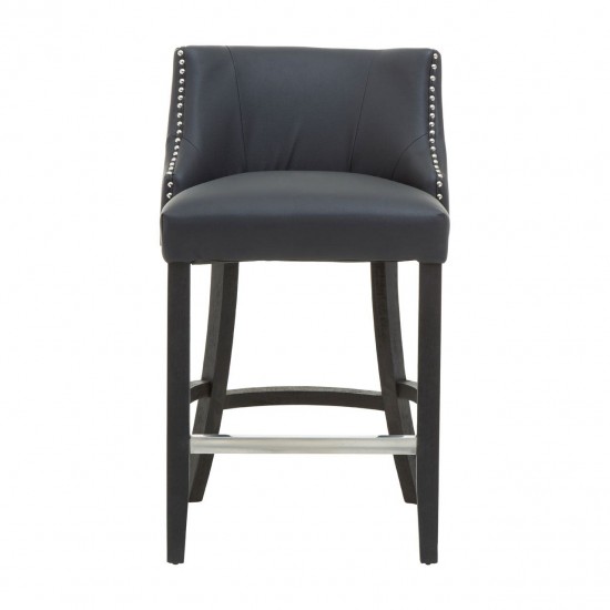 Beaumont Black Faux Leather Bar Chair