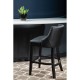Beaumont Black Faux Leather Bar Chair